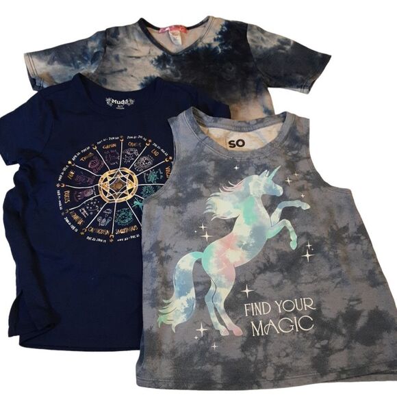 Mudd SO Tip Toe T-shirts Mystical Short Sleeved Set‎ of 3 Size 6-8 - Picture 8 of 9